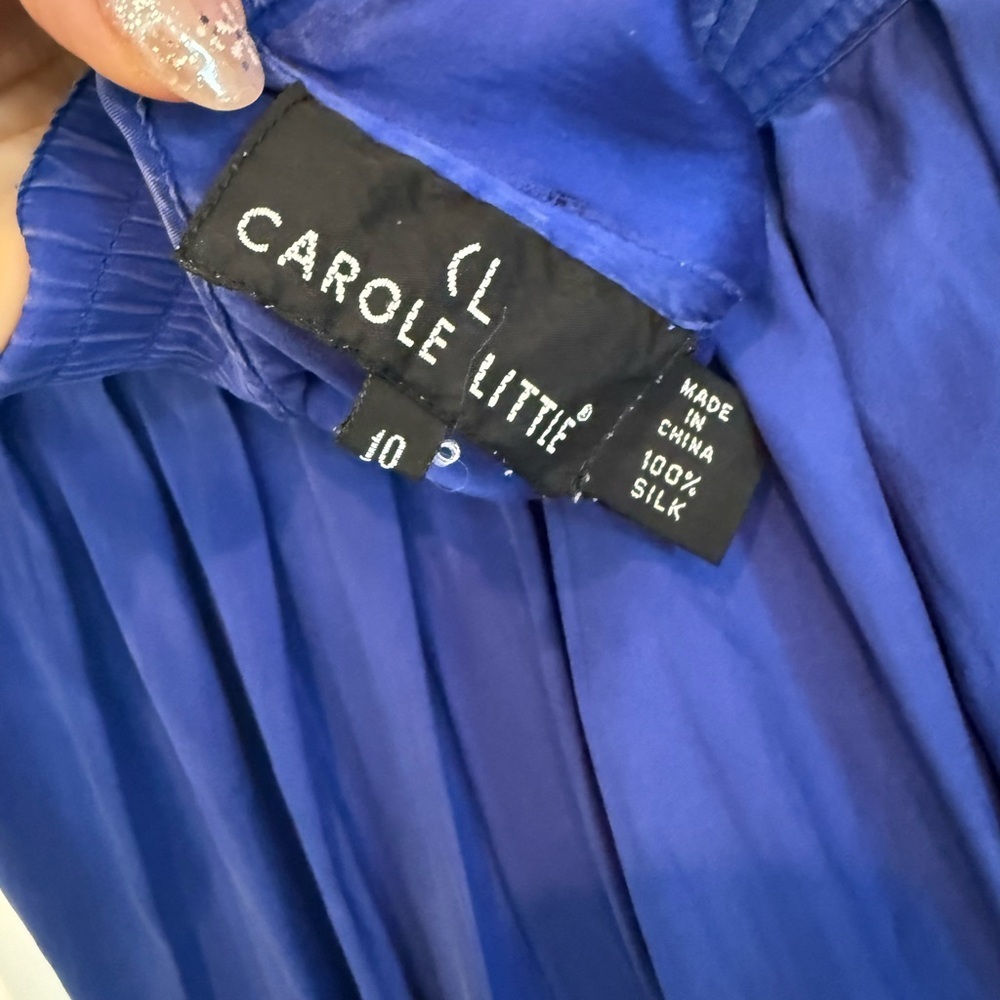 Carole Little Vintage Blue Silk Harem Pants Pleated 1980’s Trousers Size 10 - Picture 6 of 6